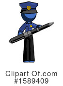 Blue Design Mascot Clipart #1589409 by Leo Blanchette