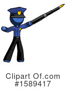 Blue Design Mascot Clipart #1589417 by Leo Blanchette