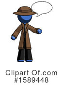 Blue Design Mascot Clipart #1589448 by Leo Blanchette