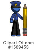 Blue Design Mascot Clipart #1589453 by Leo Blanchette