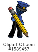 Blue Design Mascot Clipart #1589457 by Leo Blanchette