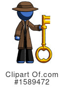 Blue Design Mascot Clipart #1589472 by Leo Blanchette