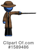 Blue Design Mascot Clipart #1589486 by Leo Blanchette