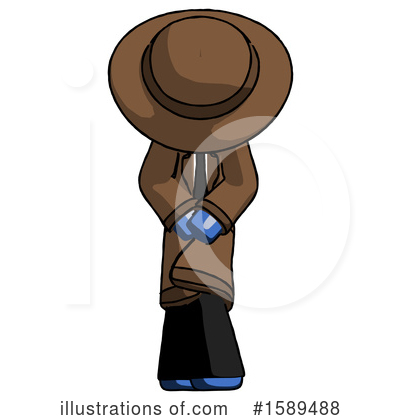 Royalty-Free (RF) Blue Design Mascot Clipart Illustration by Leo Blanchette - Stock Sample #1589488