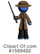 Blue Design Mascot Clipart #1589492 by Leo Blanchette