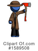 Blue Design Mascot Clipart #1589508 by Leo Blanchette