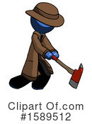 Blue Design Mascot Clipart #1589512 by Leo Blanchette