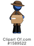 Blue Design Mascot Clipart #1589522 by Leo Blanchette