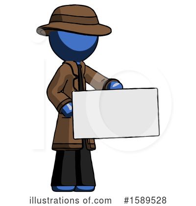Royalty-Free (RF) Blue Design Mascot Clipart Illustration by Leo Blanchette - Stock Sample #1589528