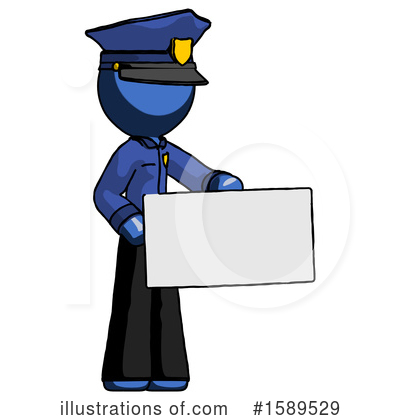 Royalty-Free (RF) Blue Design Mascot Clipart Illustration by Leo Blanchette - Stock Sample #1589529