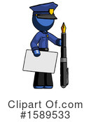Blue Design Mascot Clipart #1589533 by Leo Blanchette