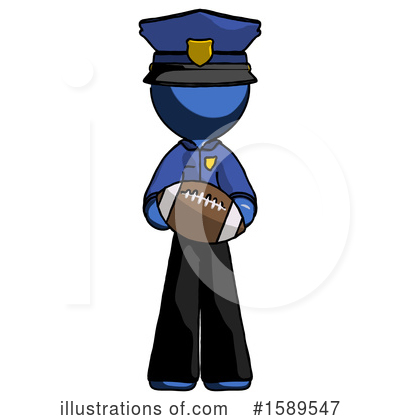 Royalty-Free (RF) Blue Design Mascot Clipart Illustration by Leo Blanchette - Stock Sample #1589547