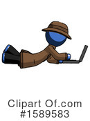 Blue Design Mascot Clipart #1589583 by Leo Blanchette