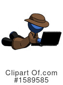 Blue Design Mascot Clipart #1589585 by Leo Blanchette