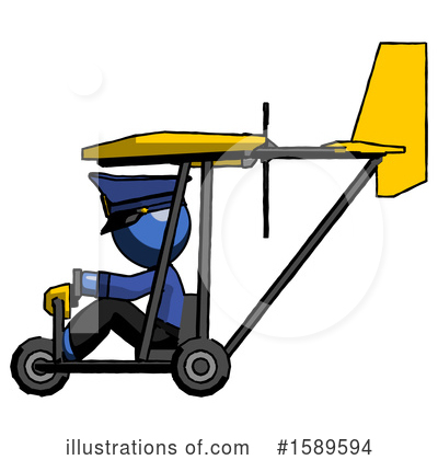 Royalty-Free (RF) Blue Design Mascot Clipart Illustration by Leo Blanchette - Stock Sample #1589594