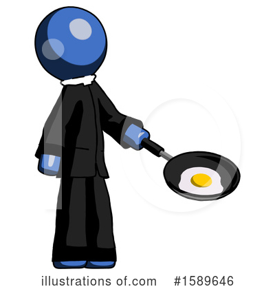 Royalty-Free (RF) Blue Design Mascot Clipart Illustration by Leo Blanchette - Stock Sample #1589646
