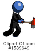 Blue Design Mascot Clipart #1589649 by Leo Blanchette