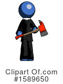 Blue Design Mascot Clipart #1589650 by Leo Blanchette