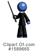 Blue Design Mascot Clipart #1589665 by Leo Blanchette