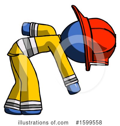 Royalty-Free (RF) Blue Design Mascot Clipart Illustration by Leo Blanchette - Stock Sample #1599558