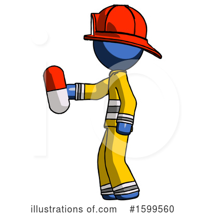 Royalty-Free (RF) Blue Design Mascot Clipart Illustration by Leo Blanchette - Stock Sample #1599560