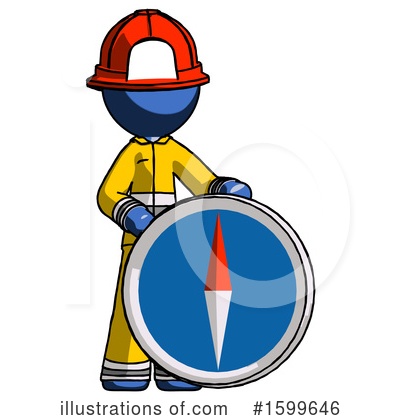 Royalty-Free (RF) Blue Design Mascot Clipart Illustration by Leo Blanchette - Stock Sample #1599646