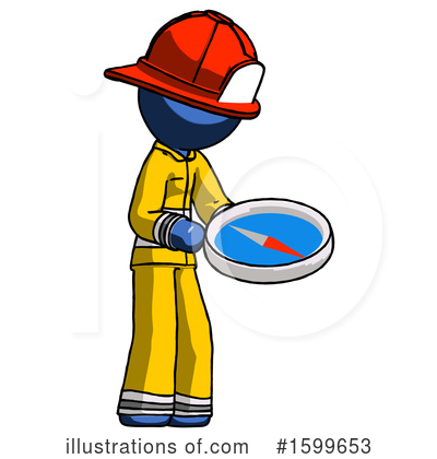 Royalty-Free (RF) Blue Design Mascot Clipart Illustration by Leo Blanchette - Stock Sample #1599653