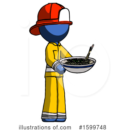 Royalty-Free (RF) Blue Design Mascot Clipart Illustration by Leo Blanchette - Stock Sample #1599748