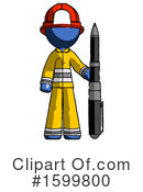 Blue Design Mascot Clipart #1599800 by Leo Blanchette