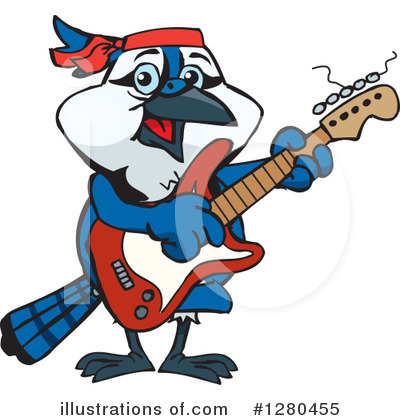 Royalty-Free (RF) Blue Jay Clipart Illustration by Dennis Holmes Designs - Stock Sample #1280455