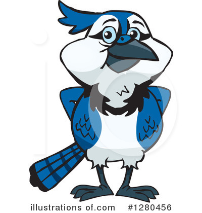 Royalty-Free (RF) Blue Jay Clipart Illustration by Dennis Holmes Designs - Stock Sample #1280456