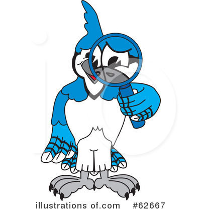 Royalty-Free (RF) Blue Jay Mascot Clipart Illustration by Mascot Junction - Stock Sample #62667