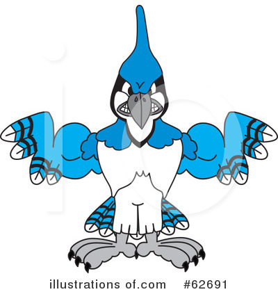 Blue Jay Mascot Clipart #62691 by Toons4Biz