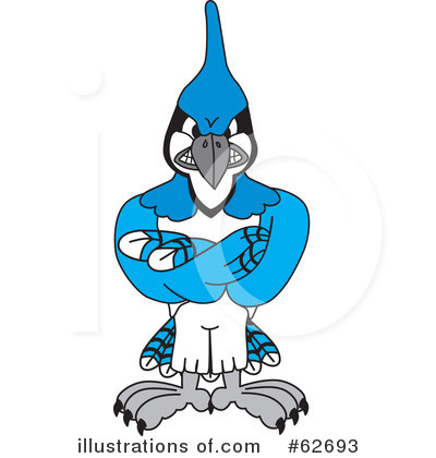 Blue Jay Mascot Clipart #62693 by Toons4Biz