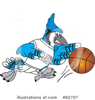 Blue Jay Mascot Clipart #62707 by Toons4Biz