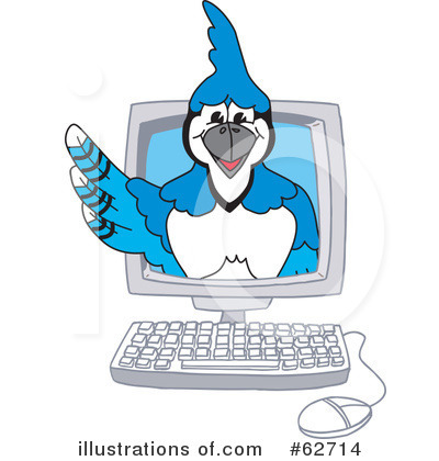 Blue Jay Mascot Clipart #62714 by Toons4Biz