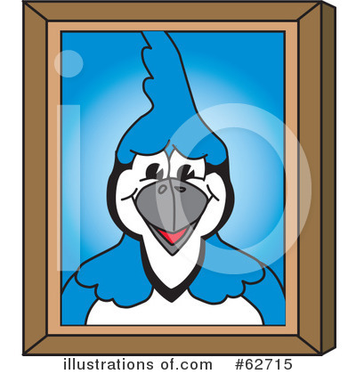 Royalty-Free (RF) Blue Jay Mascot Clipart Illustration by Mascot Junction - Stock Sample #62715
