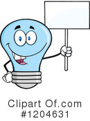 Blue Light Bulb Clipart #1204631 by Hit Toon