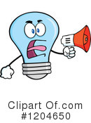 Blue Light Bulb Clipart #1204650 by Hit Toon