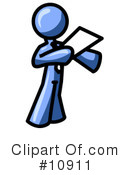 Blue Man Clipart #10911 by Leo Blanchette