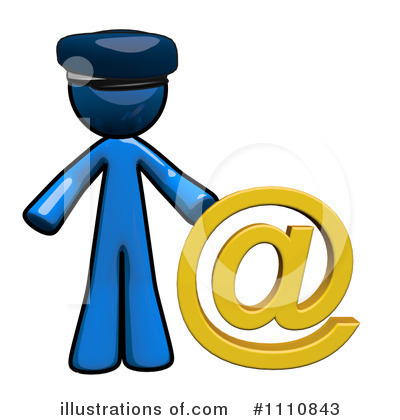 Royalty-Free (RF) Blue Man Clipart Illustration by Leo Blanchette - Stock Sample #1110843