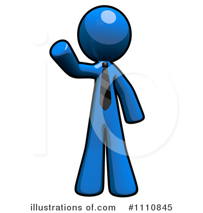 Royalty-Free (RF) Blue Man Clipart Illustration by Leo Blanchette - Stock Sample #1110845