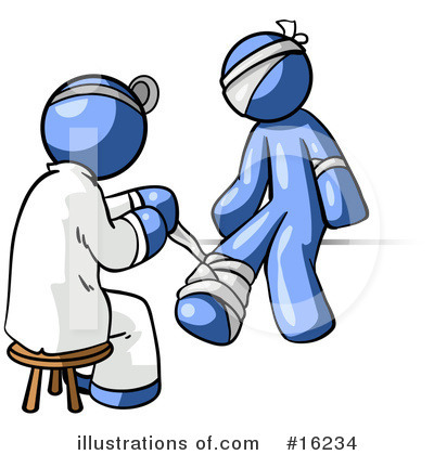 Injured Clipart #16234 by Leo Blanchette