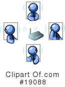Blue Man Clipart #19088 by Leo Blanchette