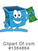 Blue Recycle Bin Character Clipart #1364864 by Mascot Junction