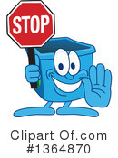 Blue Recycle Bin Character Clipart #1364870 by Mascot Junction