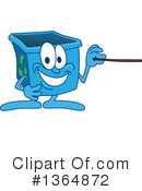 Blue Recycle Bin Character Clipart #1364872 by Mascot Junction