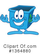Blue Recycle Bin Character Clipart #1364880 by Mascot Junction