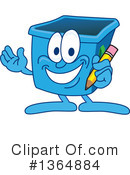 Blue Recycle Bin Character Clipart #1364884 by Mascot Junction