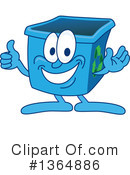 Blue Recycle Bin Character Clipart #1364886 by Mascot Junction